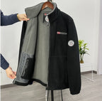 【XS-3XL】Muška zimska jakna dvostrana, topla i ležerna, od pamuka/vune, idealna za hladne dane