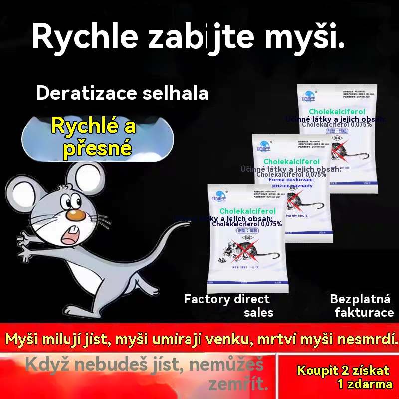 🐭🐹【Super niska cijena - 🔥 Zadnja tri dana】🐁 Rodenticid koji sadrži kolekalciferol, visoko učinkovite tablete za istrebljivanje glodavaca i insekata.