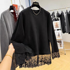 🔥【M-4XL】Visokokvalitetna ženska majica dugih rukava s čipkom