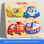 🧩✨【1 sada, 18x18 cm, 8 tém】Montessori 3D drevené puzzle pre deti 1–6 rokov – rozvoj logického myslenia a jemnej motoriky.