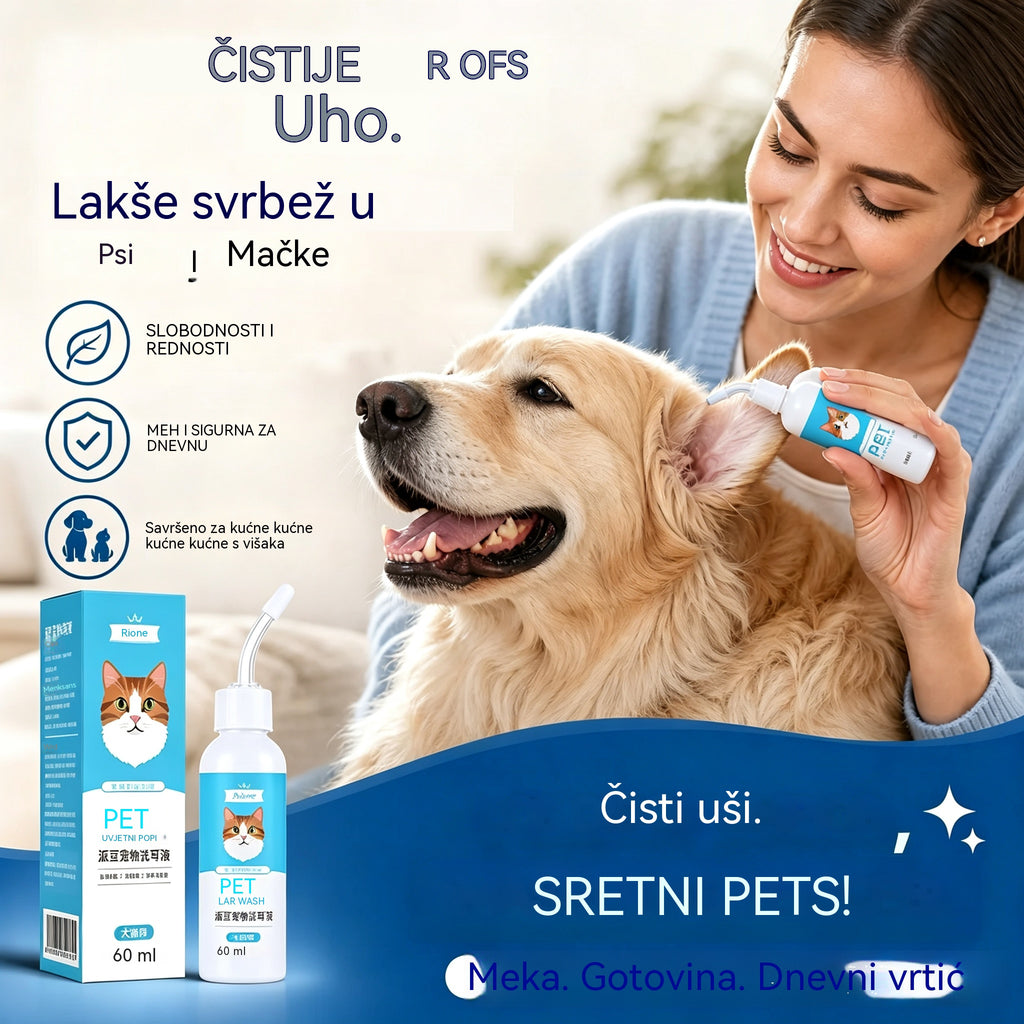 🐶🐱 Sredstvo za čišćenje ušiju za ublažavanje svrbeža ušiju kod pasa i mačaka.