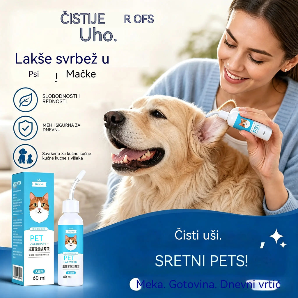 🐶🐱 Sredstvo za čišćenje ušiju za ublažavanje svrbeža ušiju kod pasa i mačaka.