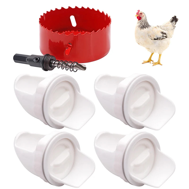 🐓【5 hranilica + otvarač rupa】Automatska hranilica za kokoši, patke i guske