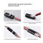 【50 položiek za 18 eur】Konektor kábla bez odizolovania, s uzamykateľnou prackou, bezpečným uzáverom a protišmykovou úpravou