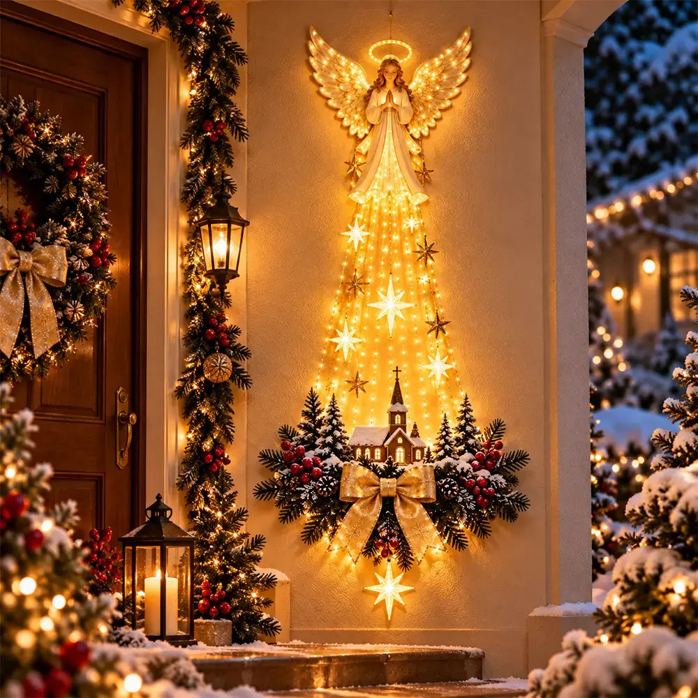 💡✨Svetelná nástenná dekorácia s vianočnou scénou