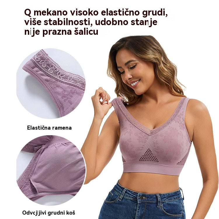 😍❤️ 【Pakiranje od 3 komada】✨ Ženski bešavni mrežasti grudnjak s izdubljenim izrezom, prozračan, udoban, pogodan za svakodnevno nošenje, vježbanje i jogu【40-120 kg】