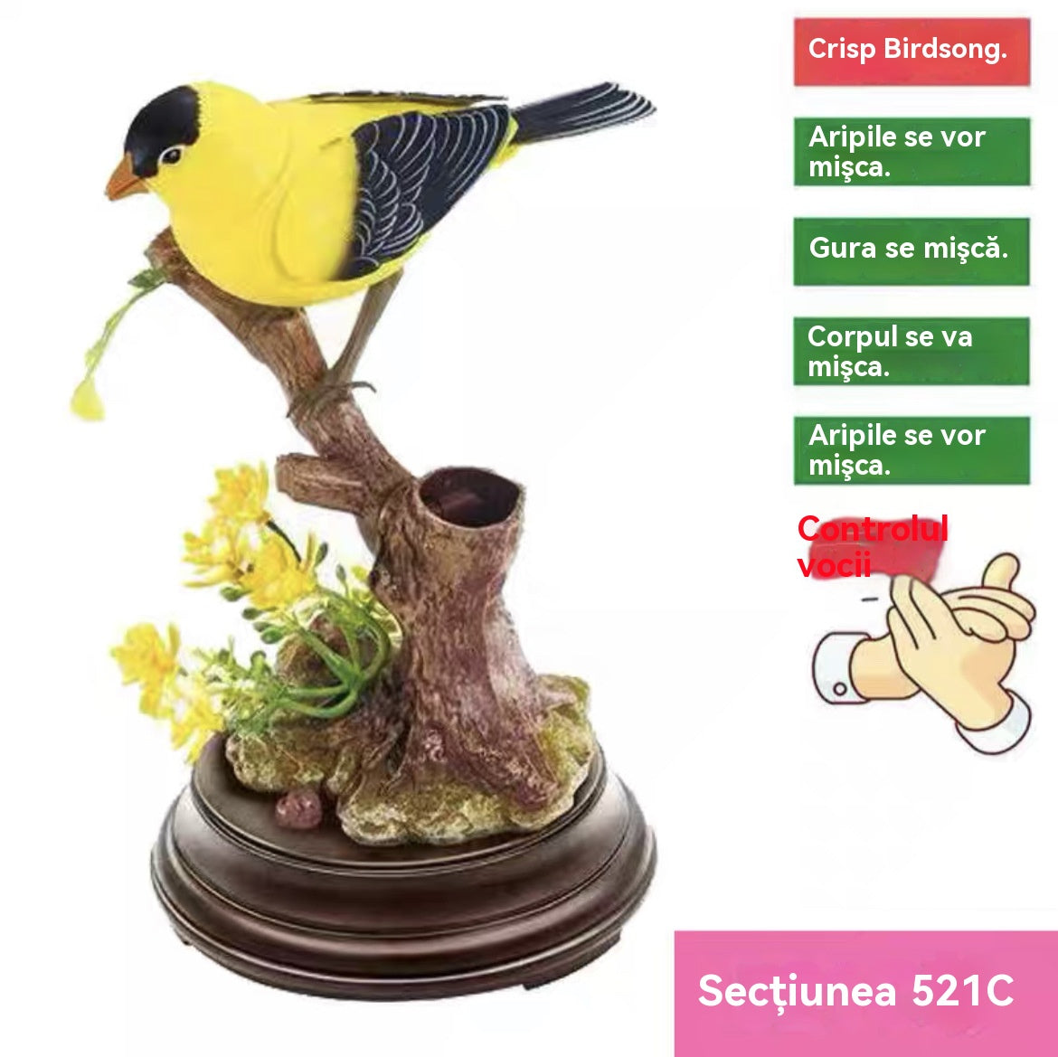 🦜🐦【Kupite 1, dobijte 1 gratis】Simulacija s glasovnim upravljanjem, kreativni slatki ukrasi za ptice s glasovnim upravljanjem, ukrasni ukrasi za sobni stol