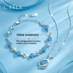 ❣️❣️Set 925 srebrna narukvica + ogrlica Heart of the Ocean