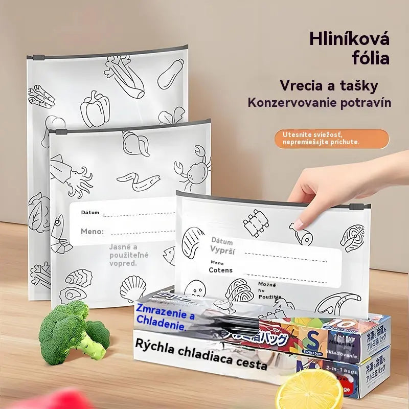 [60 kusov] Samouzatváracie úložné vrecká z hliníkovej fólie potravinárskej kvality