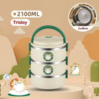 🍱【Tri sloja/2100 ml】Višeslojna kutija za ručak od nehrđajućeg čelika sa posebnom izolacijom
