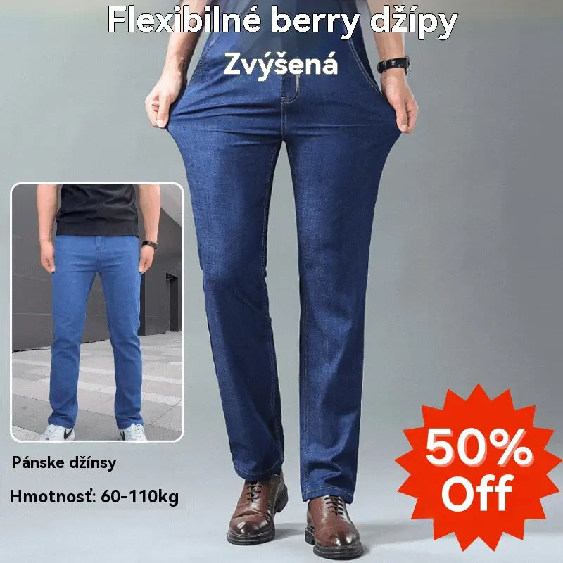 👖💥Jednoduché, ležérne a všestranné pánske džínsy nadmernej veľkosti