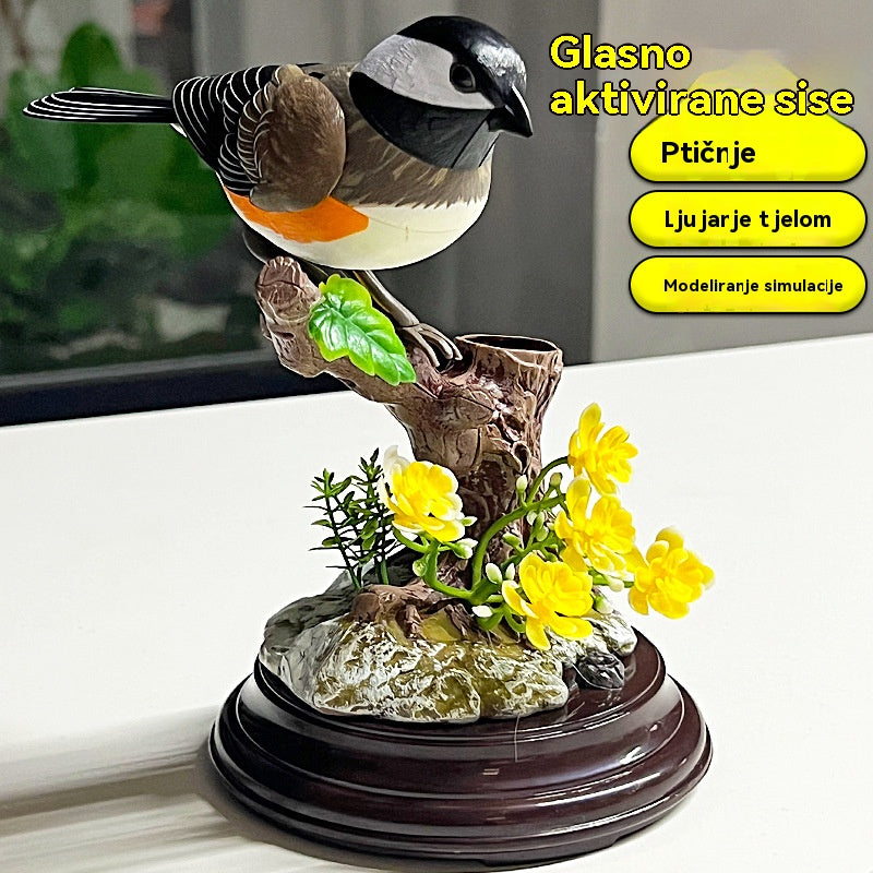 🦜🐦【Kupite 1, dobijte 1 gratis】Simulacija s glasovnim upravljanjem, kreativni slatki ukrasi za ptice s glasovnim upravljanjem, ukrasni ukrasi za sobni stol