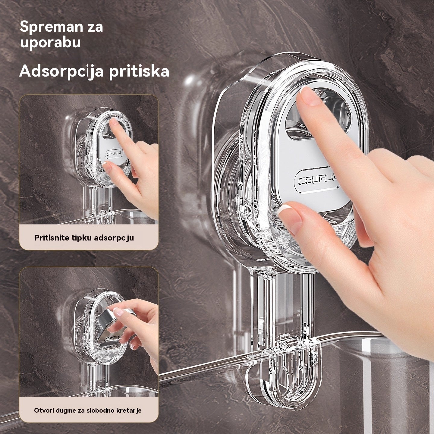 🧲 Polica s vakuumskom čašicom - Nije potrebno bušenje - Veliki kapacitet, izdržljiva i s mogućnošću odvodnje za kupaonicu i kuhinju ✨