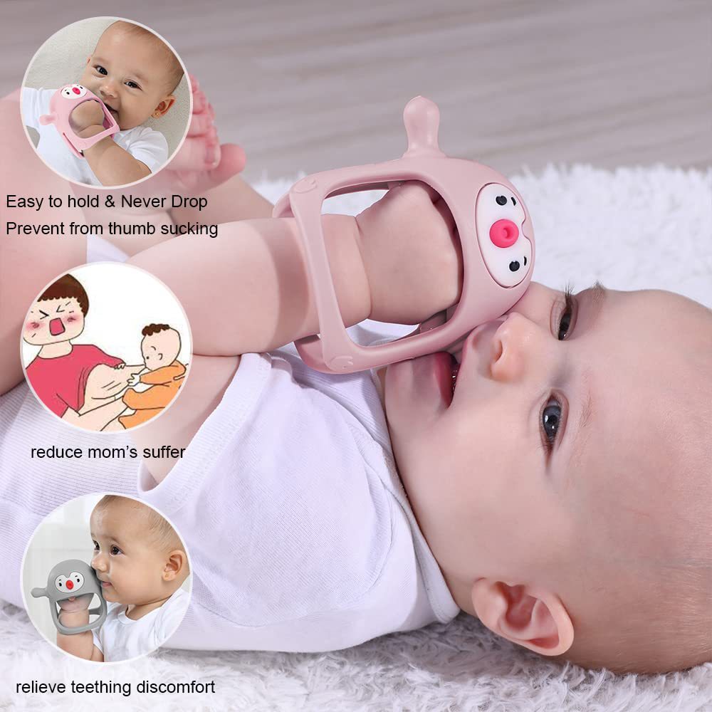 💝【Kupite 1, dobijte 1 gratis】👼Silikonska glodalica za bebe od 0 do 12 mjeseci, 🍼Duda za ruke za dojenje