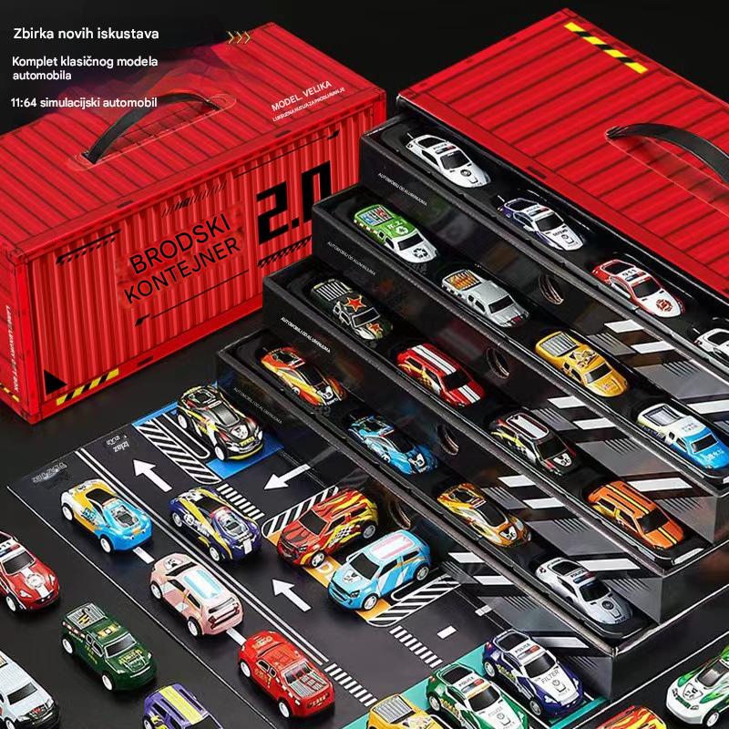 🔥🚗50% popusta🎁 48 mini automobila na povlačenje s ugrađenom garažom