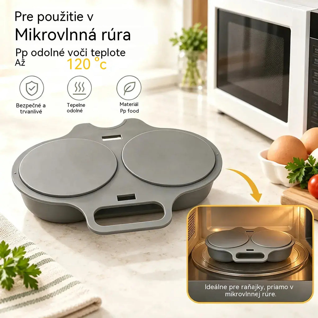 🎁2 kusy za 21 €💥Vajíčkový hrniec do mikrovlnky: dvojitý, nepriľnavý a ľahko sa čistí.🏠
