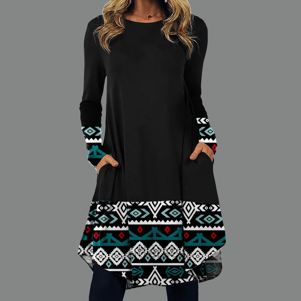👗【Kúpte 1 a získajte 1 zadarmo】🍁【S-5XL】Dámske etnické módne ležérne šaty