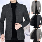 ⛄️🤗【M–4XL】🔥 Nová bunda s golierom – hrubý pánsky vlnený sveter s velúrovou podšívkou – jeseň/zima