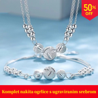 🔥【Ogrlica + Narukvica】✨Komplet nakita ogrlice s ugraviranim srebrom