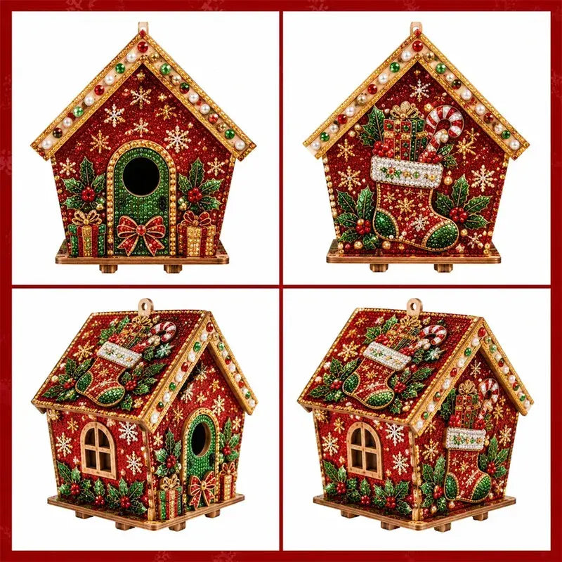 🎄🏠 Drevená 3D vianočná chalúpka – stavebnica | Dekorácia na zostavenie a ozdobenie pre celú rodinu