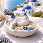 🐚Úložný podnos v gréckom ostrovnom štýle s mušľou a rúčkou na kľúče