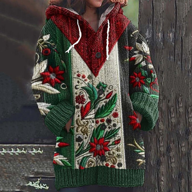 🧶🧥❄️【1 kus, S–5XL】Nová dámska pletená bunda s kapucňou – mäkká, hrejivá a vhodná na jeseň a zimu.