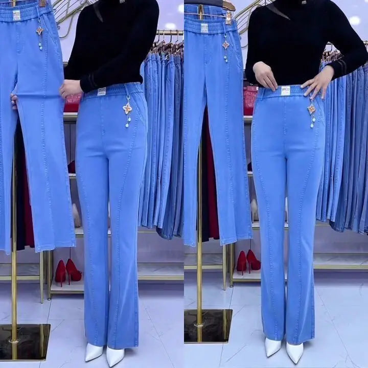 🏆【Kupite 1, dobite 1 gratis】👖【S-4XL】Ženske raztegljive kavbojke z visokim pasom