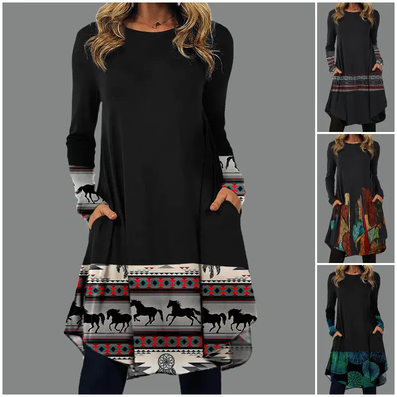 👗【Kúpte 1 a získajte 1 zadarmo】🍁【S-5XL】Dámske etnické módne ležérne šaty