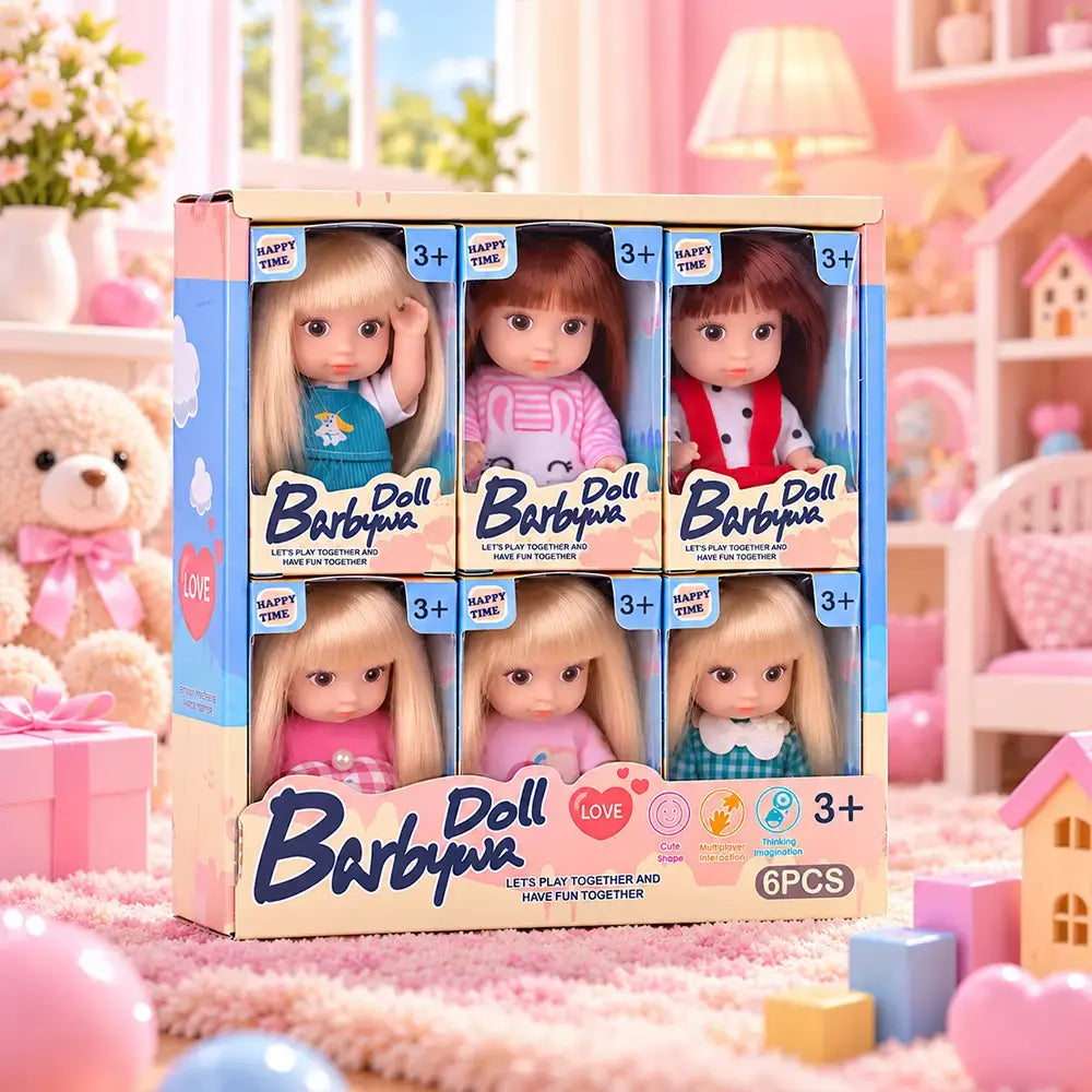 👸 Sada mini zberateľských bábik pre dievčatá · Dlhé vlasy a pohyblivé kĺby · Séria Princezná a séria Casual · Perfektný darček!