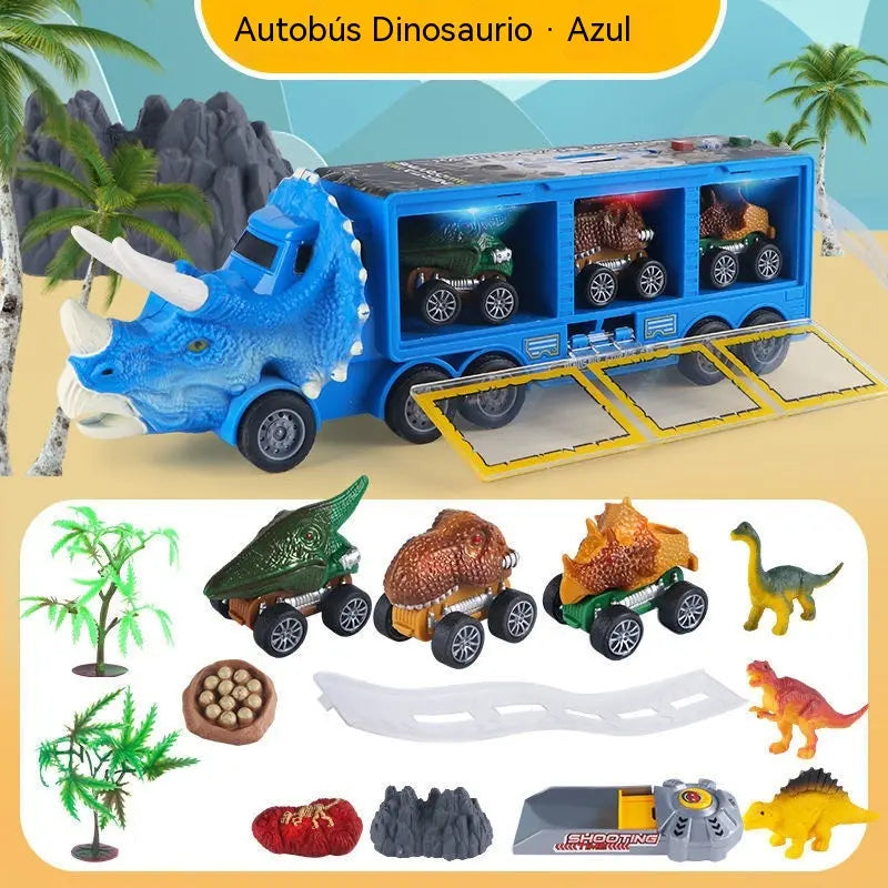 🦖🚛 Interaktívny nákladiak na prepravu dinosaurov: so svetlami, zvukmi a pohyblivými figúrkami – vydajte sa na zábavné praveké dobrodružstvo! ✨🎮