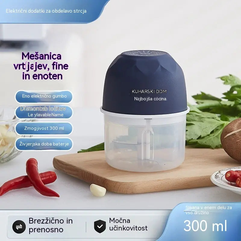 Brezžični učinkovit električni mini sekljalnik hrane