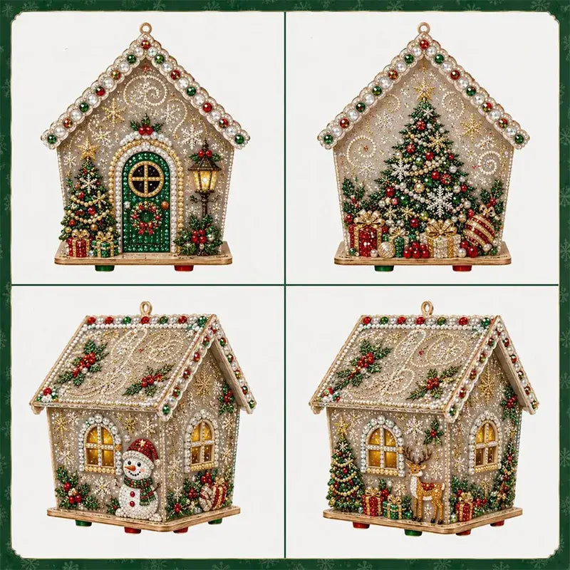 🎄🏠 Drevená 3D vianočná chalúpka – stavebnica | Dekorácia na zostavenie a ozdobenie pre celú rodinu