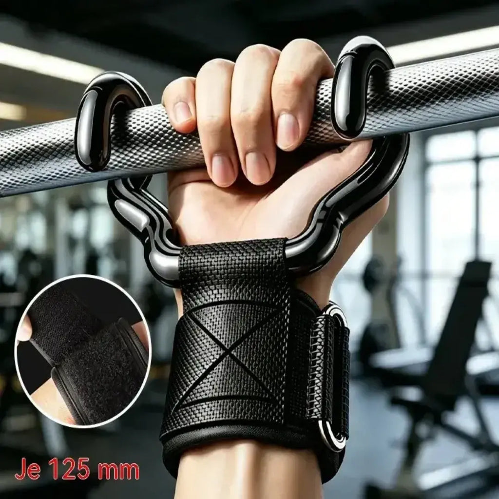 Sada 2 fitness hákov pre kulturistiku a vzpieranie