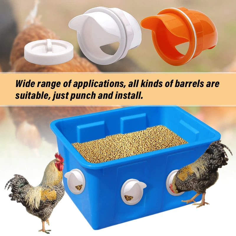 🐓【5 hranilica + otvarač rupa】Automatska hranilica za kokoši, patke i guske