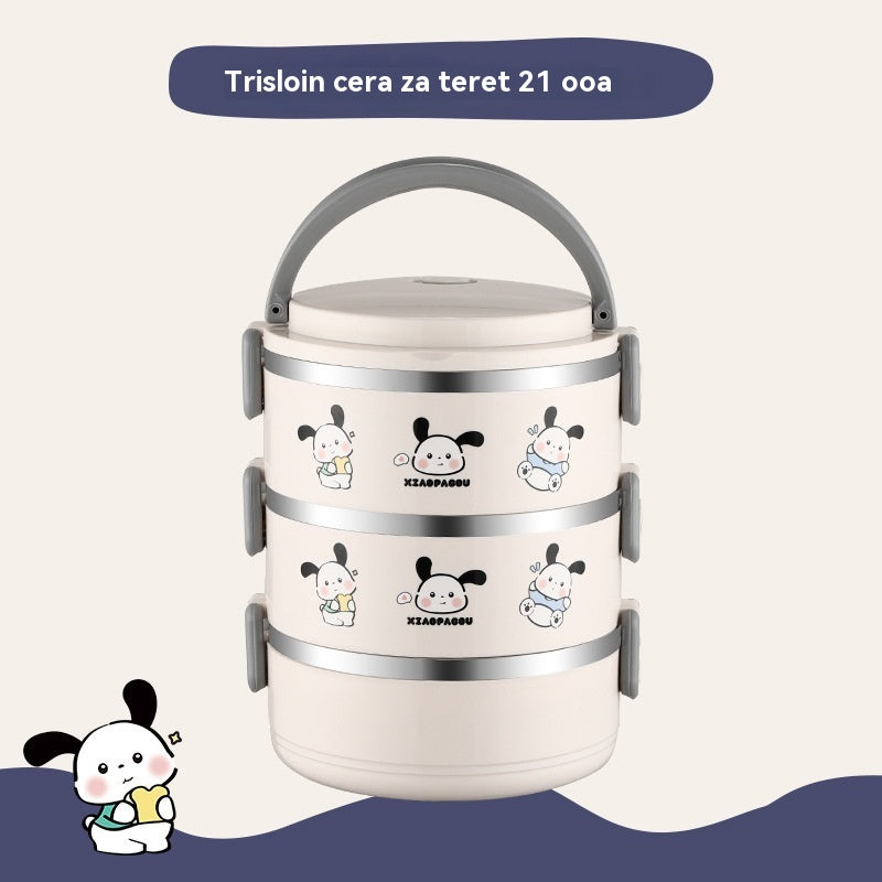🍱【Tri sloja/2100 ml】Višeslojna kutija za ručak od nehrđajućeg čelika sa posebnom izolacijom