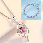 ❣️❣️Set 925 srebrna narukvica + ogrlica Heart of the Ocean