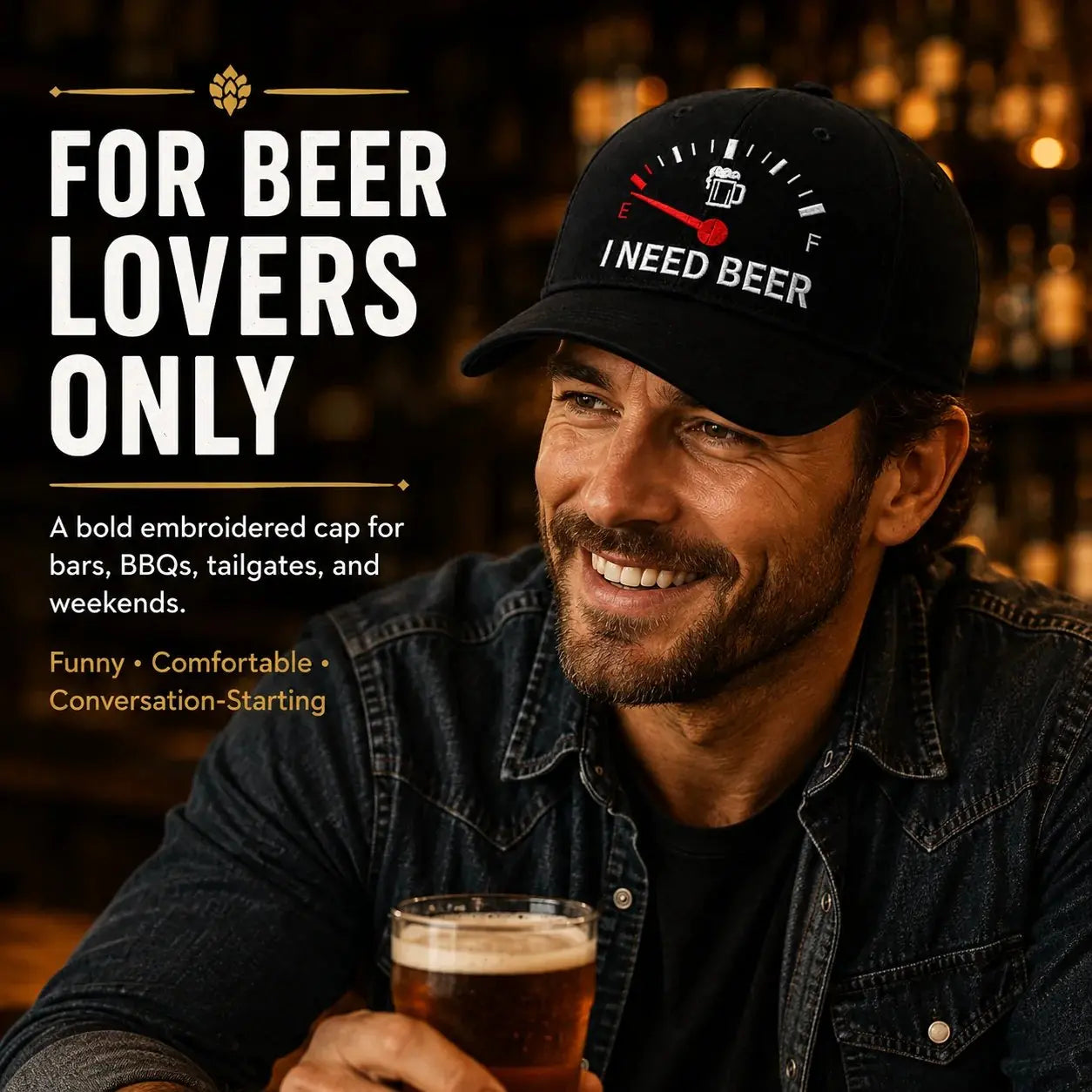 🔥 ZADNJI DAN S 50% POPUSTA - 🍺 Vezena kapa "TREBAM PIVO" - Unisex prigodna kapa 🧢