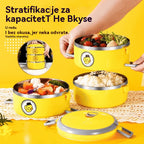 🍱【Tri sloja/2100 ml】Višeslojna kutija za ručak od nehrđajućeg čelika sa posebnom izolacijom