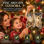 🎁5-dielna sada, cena 26 eur✨💴🎄 Vianočná ozdoba v tvare motýľa – šikovne do nej ukryte peňažný darček!