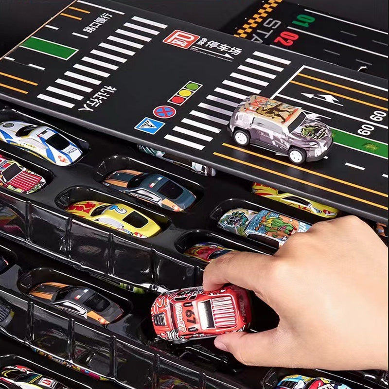 🔥🚗50% popusta🎁 48 mini automobila na povlačenje s ugrađenom garažom