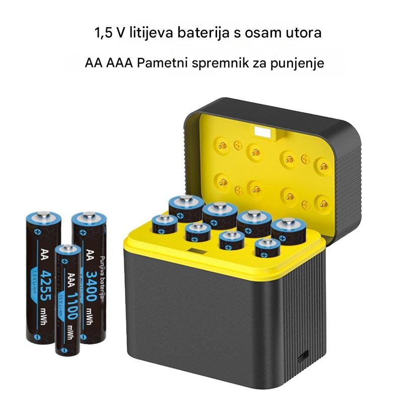 🏆Bljeskovita rasprodaja⚡ PRODANO preko 50.000! Gotovo rasprodano - 💥🎁🔋Kutijica za punjenje - Punjiva litijeva baterija Aa/Aaa