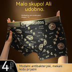 🔥【Kupite 4 i dobijte 4 gratis】🚹 ✅💥【40-140 kg】Muško prozračno donje rublje s ledenim uzorkom, bešavno udobno donje rublje, prevelike veličine, modni print