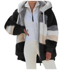 ☃️Oferta limitada, 35% de descuento❄️【S-5XL】Nueva chaqueta de invierno para mujer 2026, gruesa con franjas de felpa