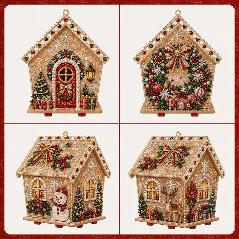 🎄🏠 Drevená 3D vianočná chalúpka – stavebnica | Dekorácia na zostavenie a ozdobenie pre celú rodinu