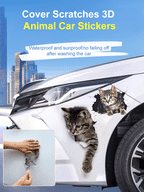 🐱Trodimenzionalna naljepnica za mačke u obliku automobila, može se koristiti za zidne naljepnice u kupaonici, spavaćoj sobi i dnevnom boravku