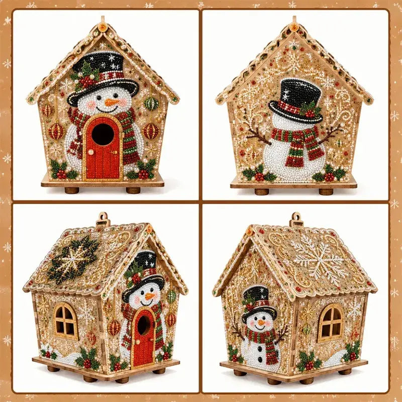 🎄🏠 Drevená 3D vianočná chalúpka – stavebnica | Dekorácia na zostavenie a ozdobenie pre celú rodinu