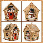 🎄🏠 Drevená 3D vianočná chalúpka – stavebnica | Dekorácia na zostavenie a ozdobenie pre celú rodinu