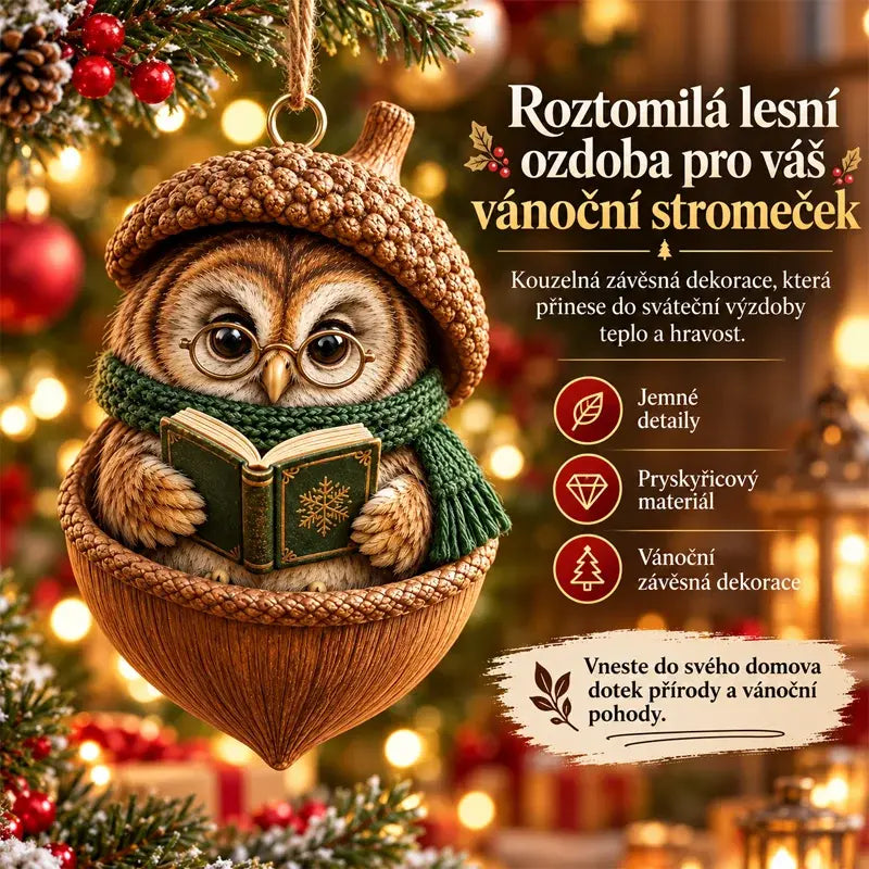 🎉【Kúpte 6 kusov a získajte 6 kusov zadarmo】12 kusov za 20,00 €🤩 🎁Nový 2D akrylový vianočný dizajn so zvieratami v tvare šišky