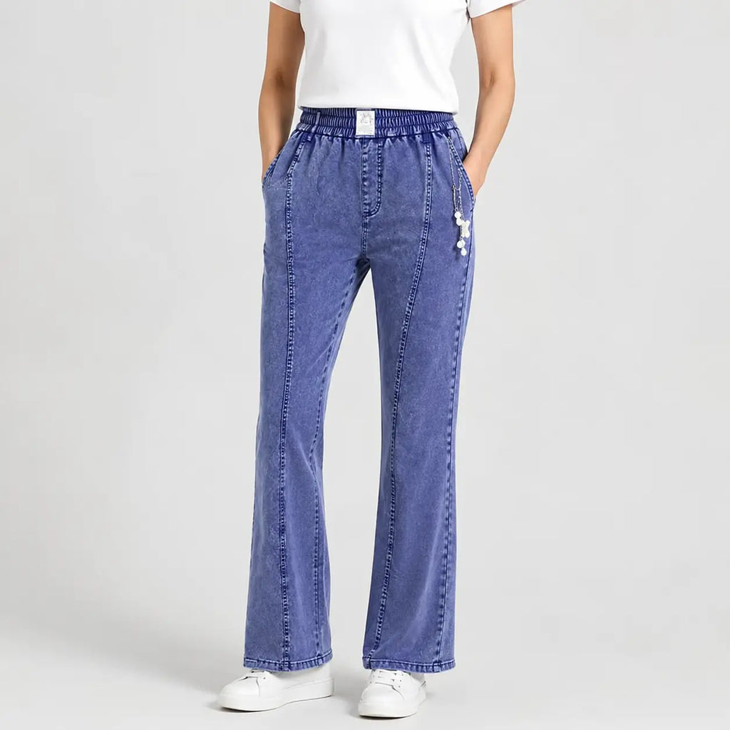 👖【M-4XL】Dámske strečové džínsy s vysokým pásom