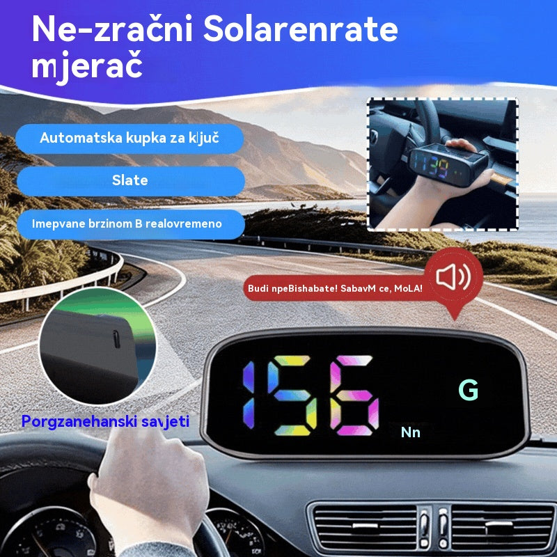 🚗Solarni zaslon za brzinomjer automobila